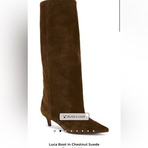 Revolve Steve Madden Brown Knee-High Suede Heeled Boots